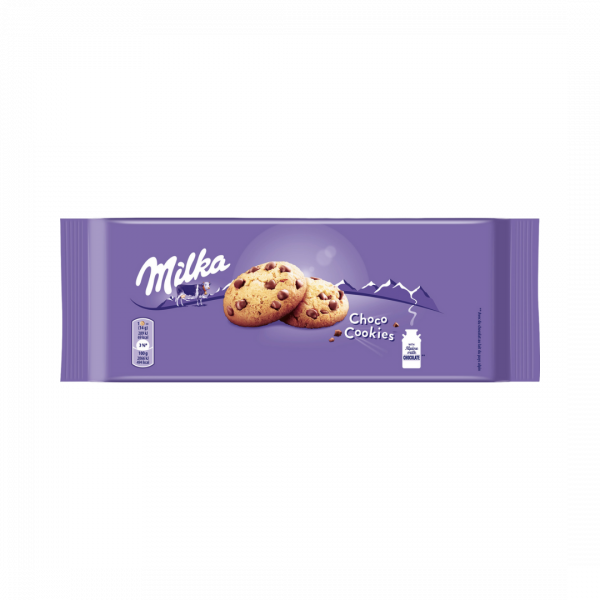 Milka Choco Cookies, Weizenkekse mit Schokostückchen, 168 Gramm